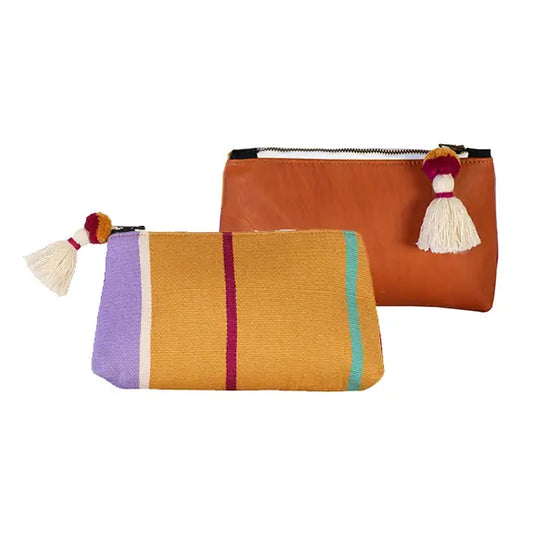 Inti Small Striped Cosmetic Pouch